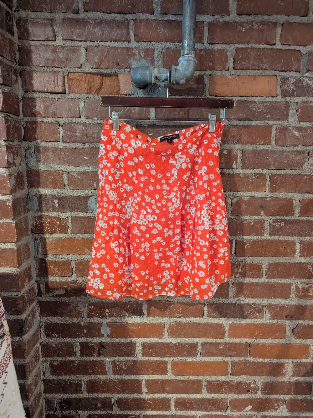 Banana Republic Red Floral Mini Skirt
